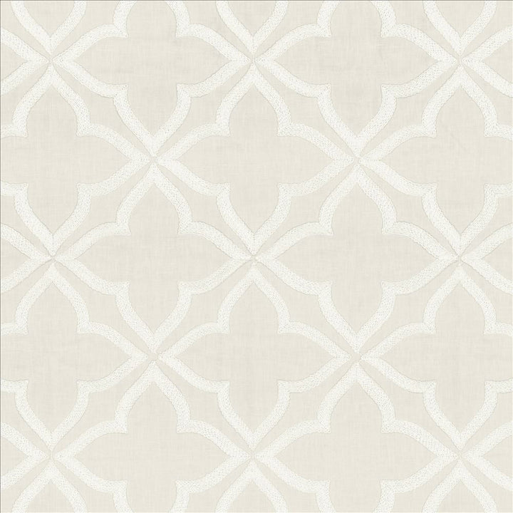 Adornment White by Kasmir Designer Fabric 5156 70% Polyester
30% Cotton
 INDIA Not Tested </p><p>Repeat: Horizontal: 8 6/8 inches and Vertical: 9 3/8 inches 54 - Swanky Fabrics -