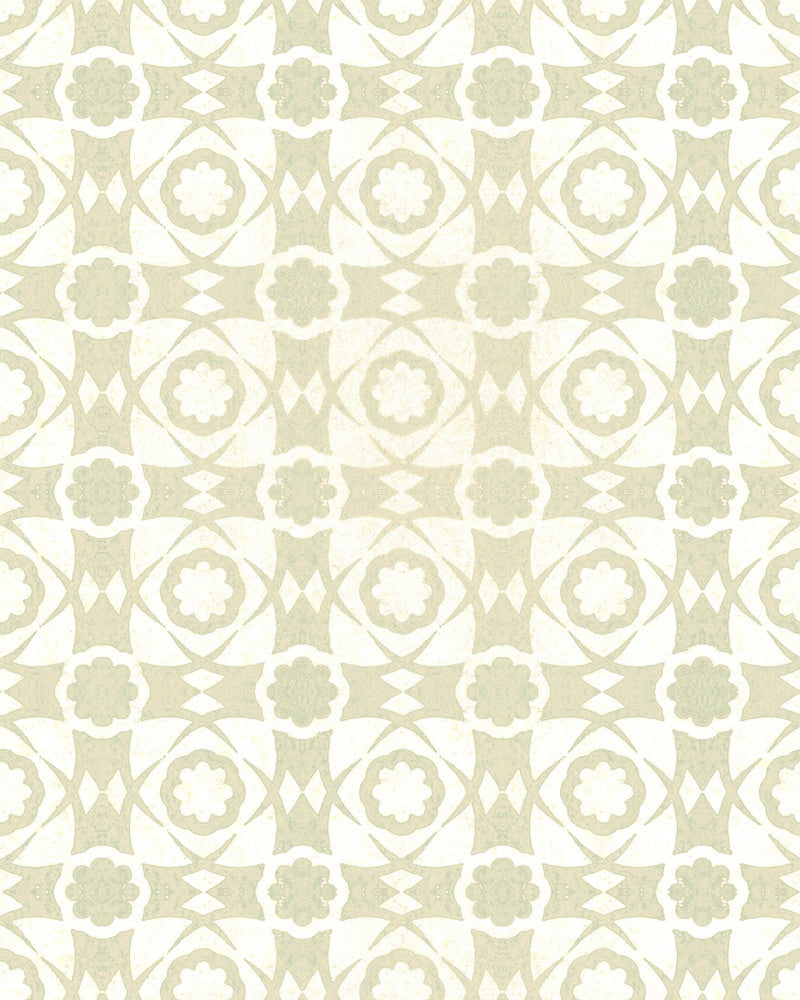 Aegean Tiles Seacrest Wallpaper by Mind the Gap Designer Wallpaper SUNDANCE VILLA Satin Matte Made in Europe Paste the wall 1 roll x 20.5 x 10.9 yards - Swanky Fabrics -