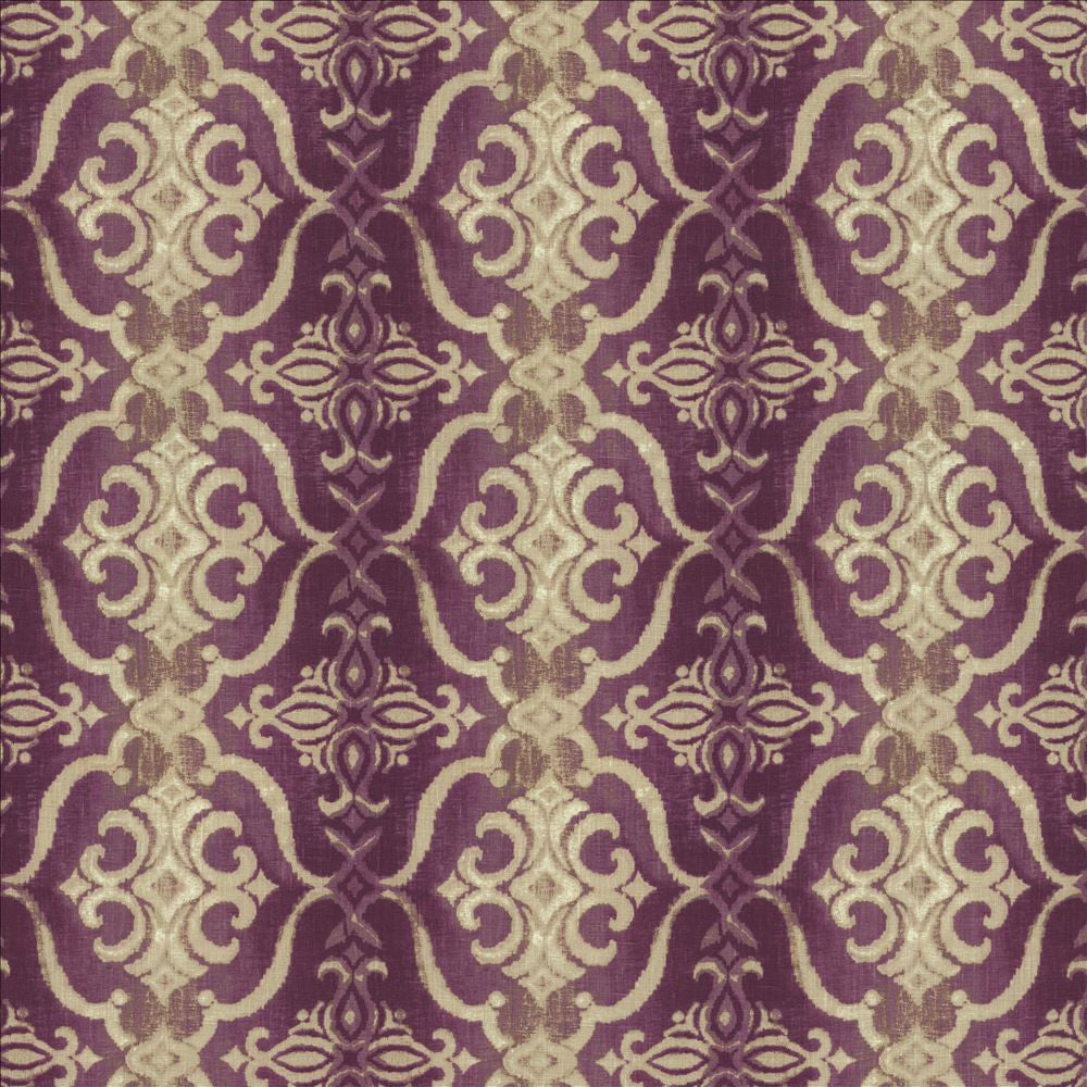 Alessandra Purple by Kasmir Designer Fabric 1452 100% Linen
 TURKEY 14,000 Martindale Cycles </p><p>Repeat: Horizontal: 13 4/8 inches and Vertical: 12 4/8 inches 55 - Swanky Fabrics -