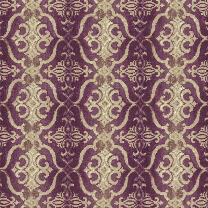 Alessandra Purple by Kasmir Designer Fabric 1452 100% Linen
 TURKEY 14,000 Martindale Cycles </p><p>Repeat: Horizontal: 13 4/8 inches and Vertical: 12 4/8 inches 55 - Swanky Fabrics -