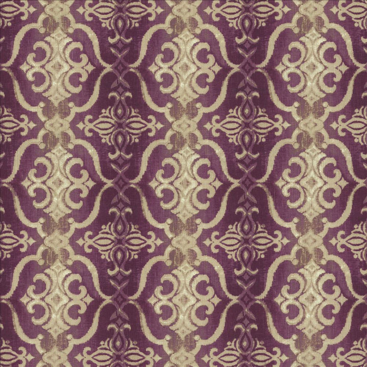 Alessandra Purple by Kasmir Designer Fabric 1452 100% Linen
 TURKEY </p><p>Repeat: Horizontal: 13 4/8 inches and Vertical: 12 4/8 inches 55 - Swanky Fabrics -
