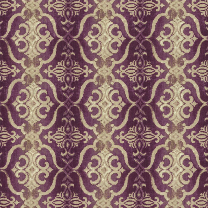 Alessandra Purple by Kasmir Designer Fabric See sample 100% Linen
 TURKEY 14,000 Martindale Cycles </p><p>Repeat: Horizontal: 13 4/8 inches and Vertical: 12 4/8 inches 55 - Swanky Fabrics -