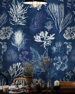 Mind the Gap Wallpaper Mind The Gap   ALGAE Navy Blue   (WP20297)