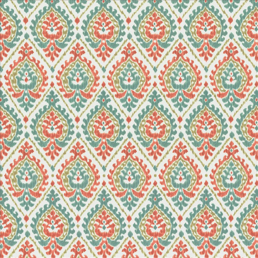 Alluring Coral by Kasmir Designer Fabric 1468 100% Cotton
 SPAIN 30,000 Wyzenbeek Double Rubs </p><p>Repeat: Horizontal: 6 6/8 inches and Vertical: 13 4/8 inches 54 - Swanky Fabrics -