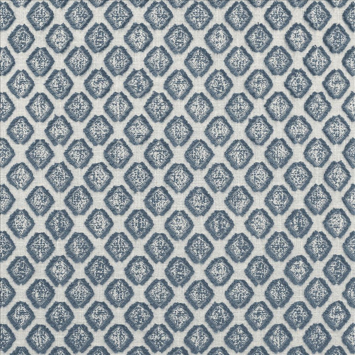 Amberlyn Denim by Kasmir Designer Fabric 1472 86% Cotton
14% Polyester
 INDIA Not Tested </p><p>Repeat: Horizontal: 1 6/8 inches and Vertical: 2 inches 54 - Swanky Fabrics -