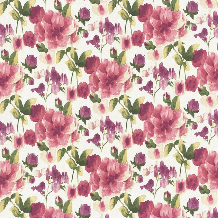 Ambrose Garden Raspberry by Kasmir Designer Fabric See sample 100% Linen
 CHINA 48,000 Wyzenbeek Double Rubs </p><p>Repeat: Horizontal: 27 inches and Vertical: 25 2/8 inches 54 - Swanky Fabrics -