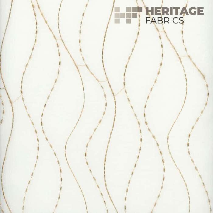 Amherst Tan by Heritage Designer Fabric - 100% Polyester Turkey Horizontal: 4.25" and Vertical: 10.5" 54" - Swanky Fabrics -