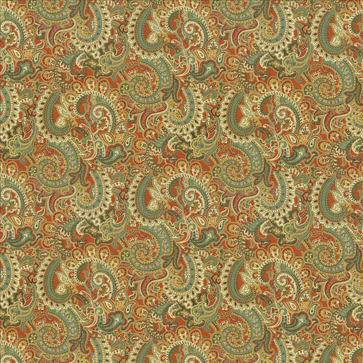 Anjou Paisley Ming Red by Kasmir Designer Fabric 5106 55% Linen
45% Rayon
 CHINA </p><p>Repeat: Horizontal: 27 4/8 inches and Vertical: 25 2/8 inches 54 - 55 - Swanky Fabrics -