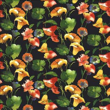 Ansley Park Raven by Kasmir Designer Fabric 1433 100% Cotton INDONESIA 15,000 Wyzenbeek Double Rubs H: 54 inches, V: 27 inches 54 - 55 - Swanky Fabrics - Kasmir