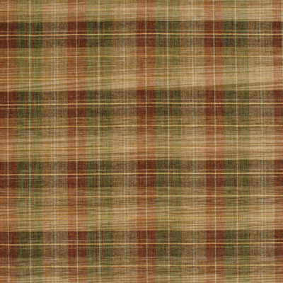 Mulberry Fabric Clan Chenille Burnt Orange/Green/Nutmeg
