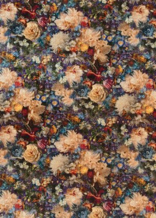 G P & J Baker Fabric Royal Garden Velvet Sapphire