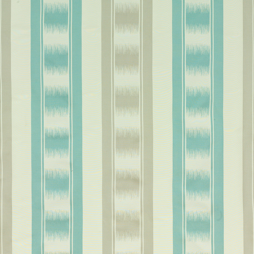 G P & J Baker Fabric Ryecote Stripe Aqua/Silver