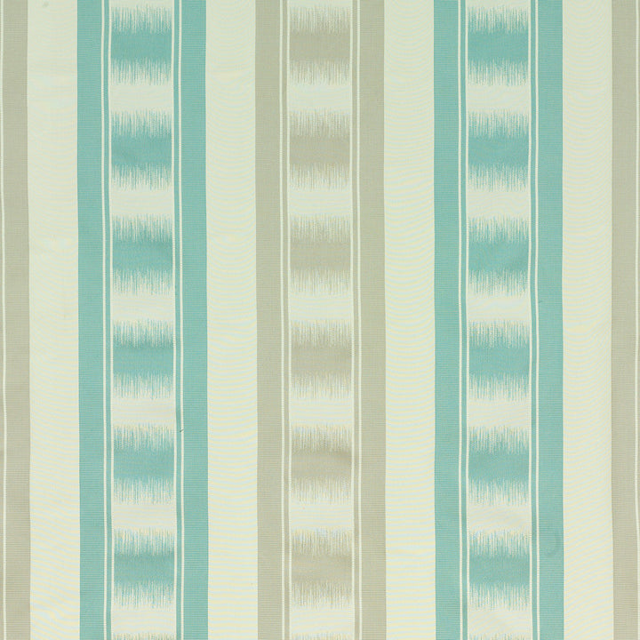 G P & J Baker Fabric Ryecote Stripe Aqua/Silver