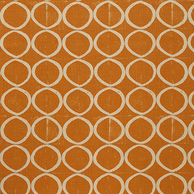 Lee Jofa Fabric Circles Tangerine