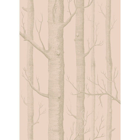 Cole & Son Wallpaper Woods Pink/Gilver