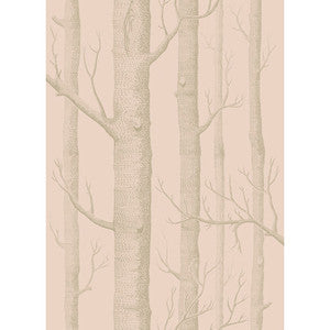 Cole & Son Wallpaper Woods Pink/Gilver