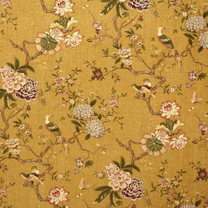 G P & J Baker Fabric Oriental Bird Gold
