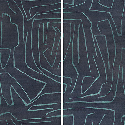 Groundworks Wallpaper Graffito Ii Navy