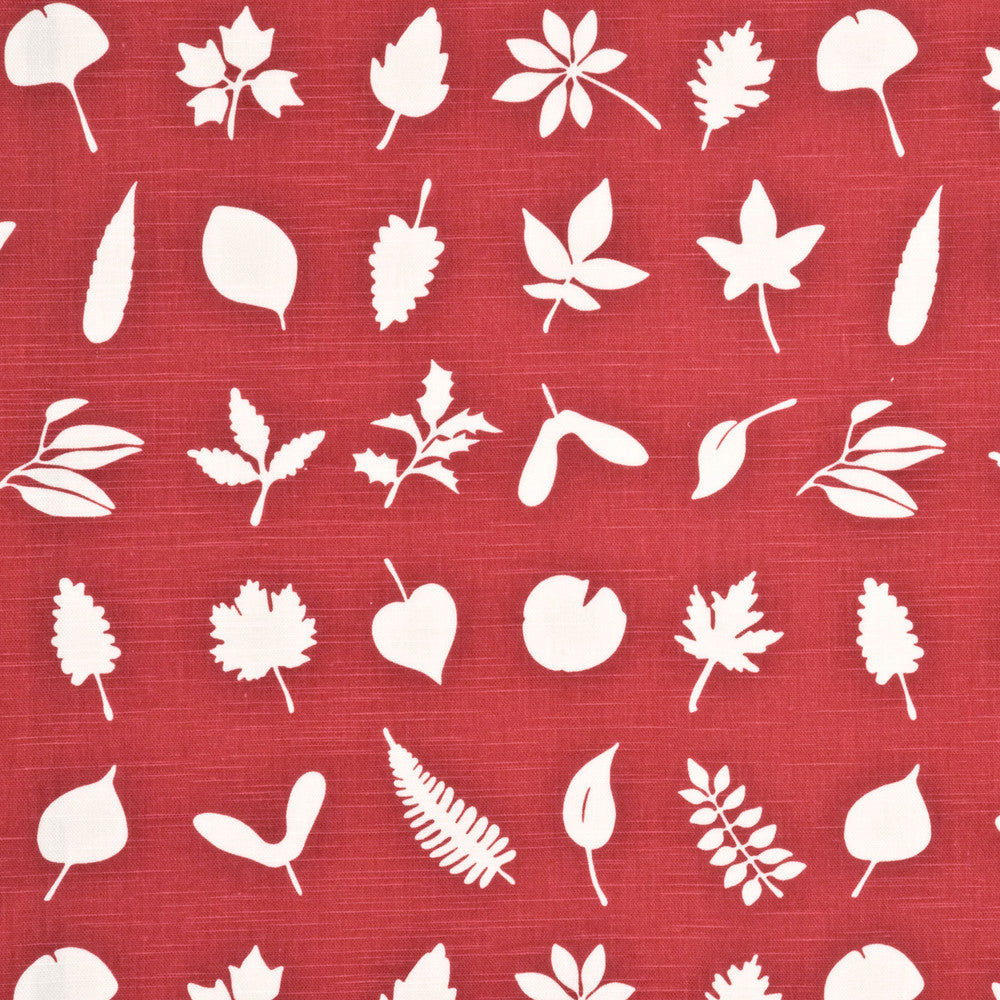 Baker Lifestyle Fabric Tumbling Leaves Red