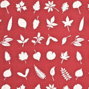 Baker Lifestyle Fabric Tumbling Leaves Red