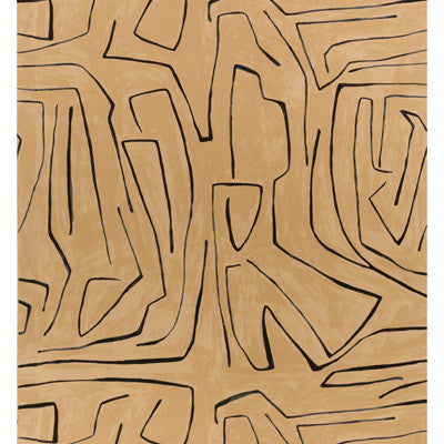 Groundworks Wallpaper Graffito Sand/Black