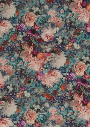 G P & J Baker Fabric Royal Garden Linen Jewel