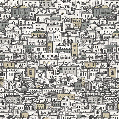 Cole & Son Wallpaper Mediterranea White & Metallic