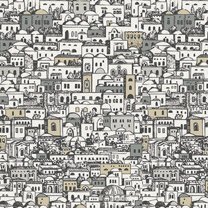 Cole & Son Wallpaper Mediterranea White & Metallic
