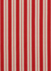 Baker Lifestyle Fabric Tango Ticking Red