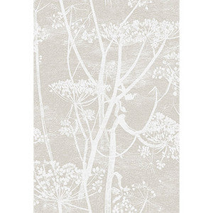Cole & Son Fabric Cow Parsley Wht Taupe