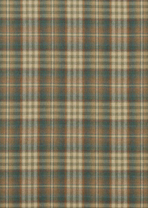 Mulberry Fabric Nevis Teal/Russet