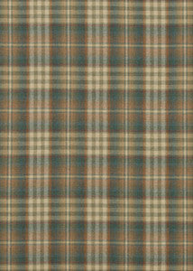 Mulberry Fabric Nevis Teal/Russet