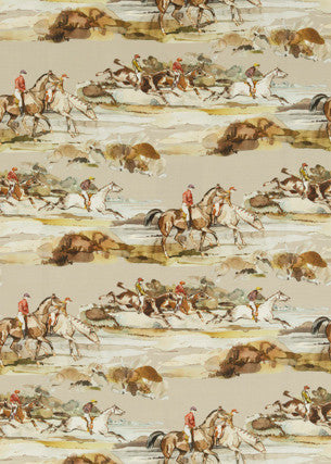 Mulberry Fabric Morning Gallop Velvet Grey/Sand