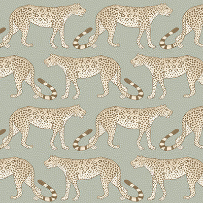 Cole & Son Wallpaper Leopard Walk Olive & White