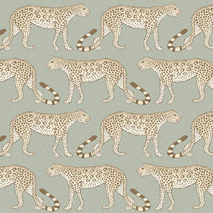 Cole & Son Wallpaper Leopard Walk Olive & White