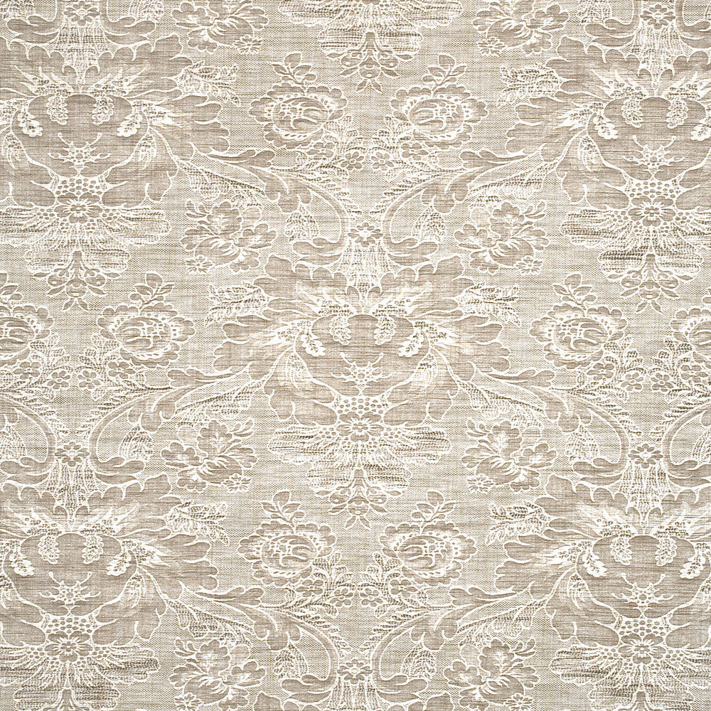 G P & J Baker Fabric Hartbury Damask Ivory