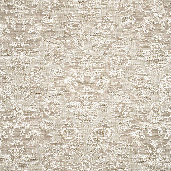 G P & J Baker Fabric Hartbury Damask Ivory