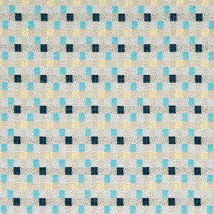 Baker Lifestyle Fabric Skane Aqua/Indigo/Linen