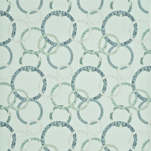 Baker Lifestyle Wallpaper Roundel Aqua/Teal/Silver