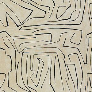 Lee Jofa Modern Fabric Graffito Linen/Onyx