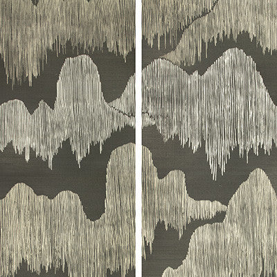 Groundworks Wallpaper Cascadia Paper Noir