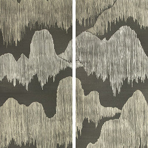 Groundworks Wallpaper Cascadia Paper Noir