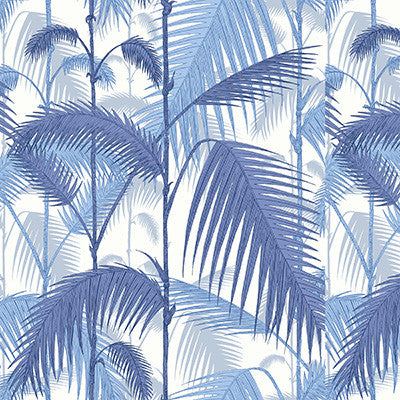 Cole & Son Fabric Palm Jungle Hyaci On Wht