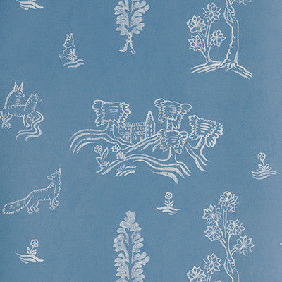 Kravet Wallpaper Wychwood Happy Blue