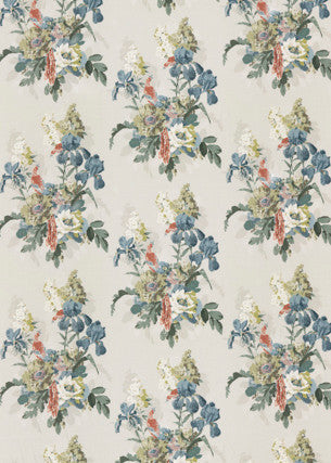 G P & J Baker Fabric Bird & Iris Indigo