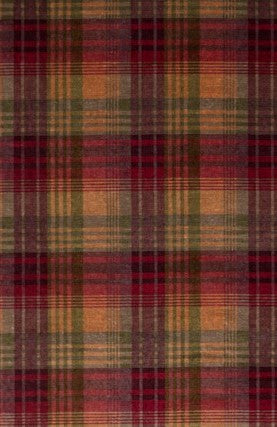 Mulberry Fabric Velvet Ancient Tartan Plum