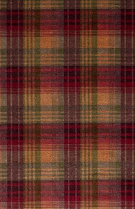 Mulberry Fabric Velvet Ancient Tartan Plum