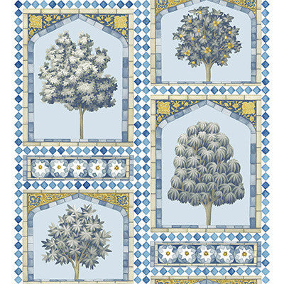 Cole & Son Wallpaper Sultan'S Palace China Blue & Ochre