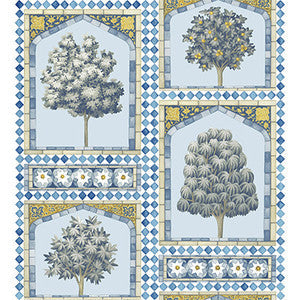 Cole & Son Wallpaper Sultan'S Palace China Blue & Ochre