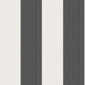 Cole & Son Wallpaper Jaspe Stripe Black + White